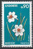 257 Blumen 0,90 F Postes Andorre stamps