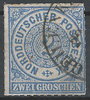 5 Norddeutscher Postbezirk 2 Groschen Briefmarke Norddeutscher Bund