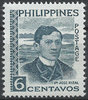 647 Jose Rizal Philippines Postage 6 Centavos stamps