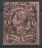 9 IIb Sachsen 1 Neu Grosch Briefmarke Altdeutschland