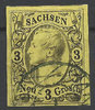11 Sachsen 3 Neu Grosch Briefmarke Altdeutschland