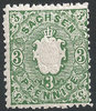 14 a geprüft Sachsen 3 Pfennige Briefmarke Altdeutschland